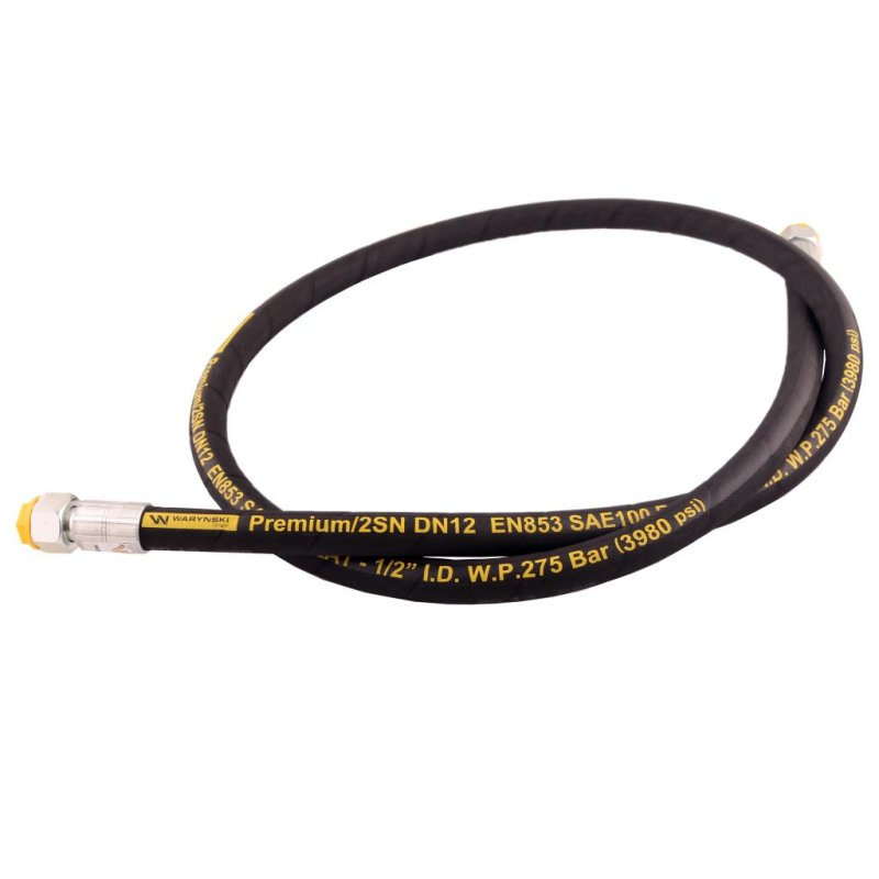 WĄŻ HYDRAULICZNY PRZEWÓD M22X1,5 PROSTE 1800MM DN12 2SN WARYŃSKI AA-13-1800