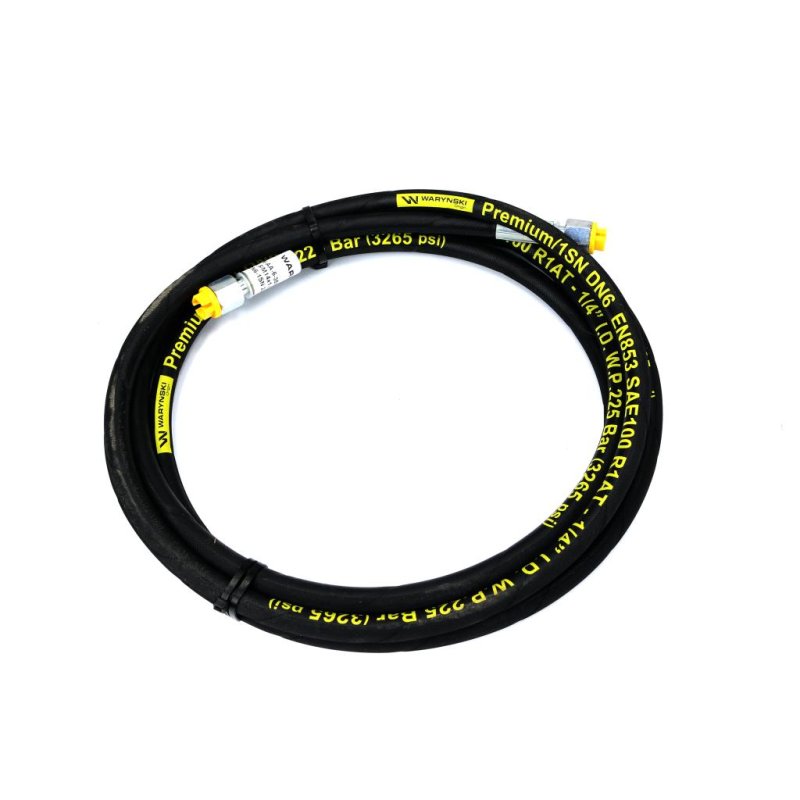 WĄŻ HYDRAULICZNY PRZEWÓD DN06 1SN PROSTE 3500MM 225 BAR WARYŃSKI AA-06-3500