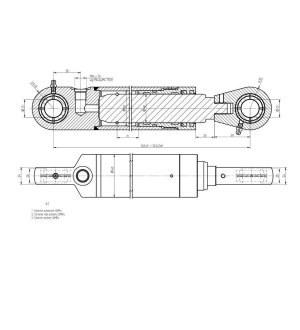 Cylinder podnoszenia hederu st.typ CN2sFB-16/40/500z+U Bizon