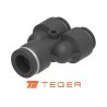 Trójnik wtykowy tekalan (typ Y) redukcyjny 2x8mm / 1x4mm TEGER, (sprzedawane po 5)