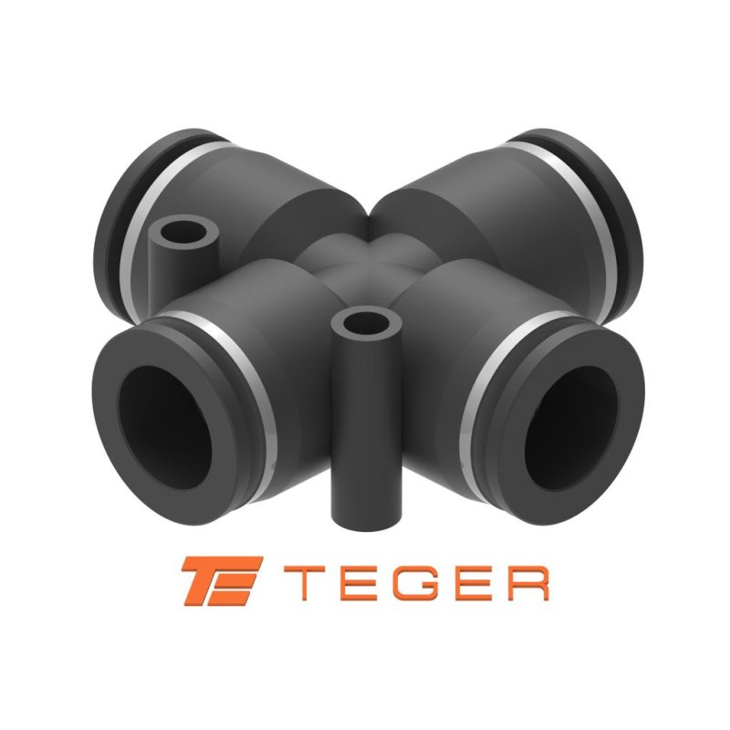 Czwórnik wtykowy tekalan 8mm TEGER, (sprzedawane po 5)