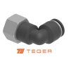 Kolanko wtykowe tekalan (90 stopni) z gwintem wewnętrznym 8mm x 1/2" TEGER, (sprzedawane po 5)