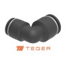 Kolanko wtykowe tekalan (90 stopni) redukcyjne 8mm x 6mm TEGER, (sprzedawane po 10)