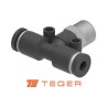 Trójnik wtykowy tekalan (typ T) z gwintem zewnętrznym (teflon) u góry 12mm x 1/2" TEGER, (sprzedawane po 5)