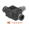 Zawór dławiąco-zwrotny wtykowy tekalan 8mm TEGER, (sprzedawane po 5)