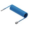 Przewód spiralny kompletny tekalan Poliuretan PU 12X8mm 10bar do kompresora sprężarki L-5mb Niebieski TEGER