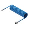 Przewód spiralny kompletny tekalan Poliuretan PU 8X5mm 10bar do kompresora sprężarki L-5mb Niebieski TEGER