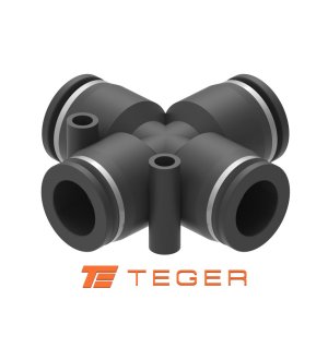 Czwórnik wtykowy tekalan 12mm TEGER, (sprzedawane po 5)