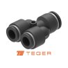 Trójnik wtykowy tekalan (typ Y) redukcyjny 2x8mm / 1x6mm TEGER, (sprzedawane po 5)