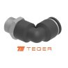 Kolanko wtykowe tekalan (90 stopni) z gwintem zewnętrznym (teflon) 6mm x 1/8" TEGER, (sprzedawane po 10)