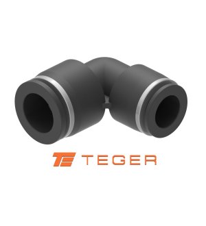 Kolanko wtykowe tekalan (90 stopni) redukcyjne 12mm x 10mm TEGER, (sprzedawane po 5)
