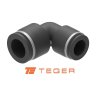 Kolanko wtykowe tekalan (90 stopni) redukcyjne 12mm x 10mm TEGER, (sprzedawane po 5)