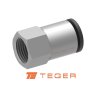 Złączka prosta wtykowa tekalan z gwintem wewnętrznym 6mm x 1/8" TEGER, (sprzedawane po 10)
