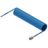 Przewód spiralny kompletny tekalan Poliuretan PU 8X5mm 10bar do kompresora sprężarki L-10mb Niebieski TEGER