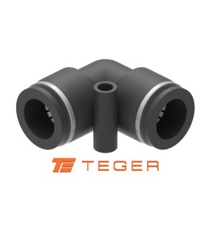 Kolanko wtykowe tekalan (90 stopni) 12mm TEGER, (sprzedawane po 10)