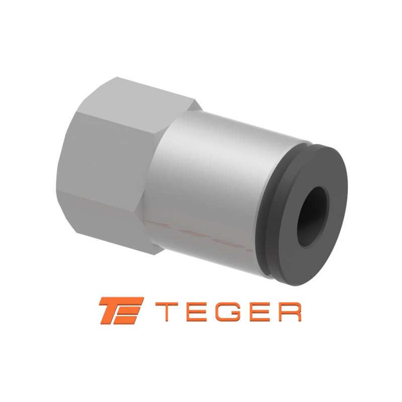Złączka prosta wtykowa tekalan z gwintem wewnętrznym 4mm x M5 (0,8mm) TEGER, (sprzedawane po 10)