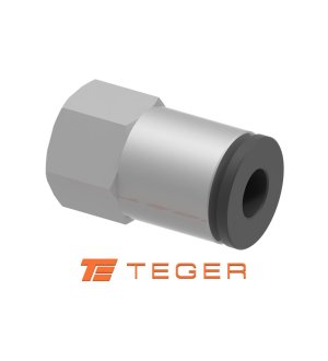 Złączka prosta wtykowa tekalan z gwintem wewnętrznym 6mm x 1/4" TEGER, (sprzedawane po 10)
