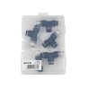 Trójnik wtykowy tekalan (typ T) z gwintem zewnętrznym (teflon) z boku 8mm x 1/4" TEGER, (sprzedawane po 5)