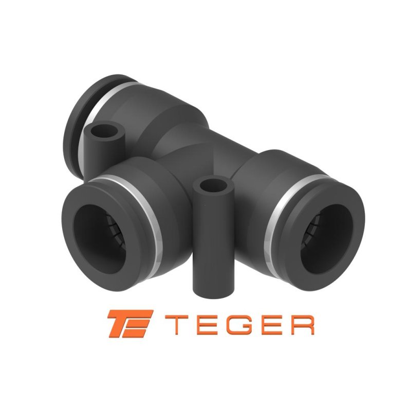 Trójnik wtykowy tekalan (typ T) 6mm TEGER, (sprzedawane po 10)