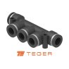 Rozdzielacz wtykowy tekalan wielosegmentowy 5x 12mm TEGER, (sprzedawane po 5)