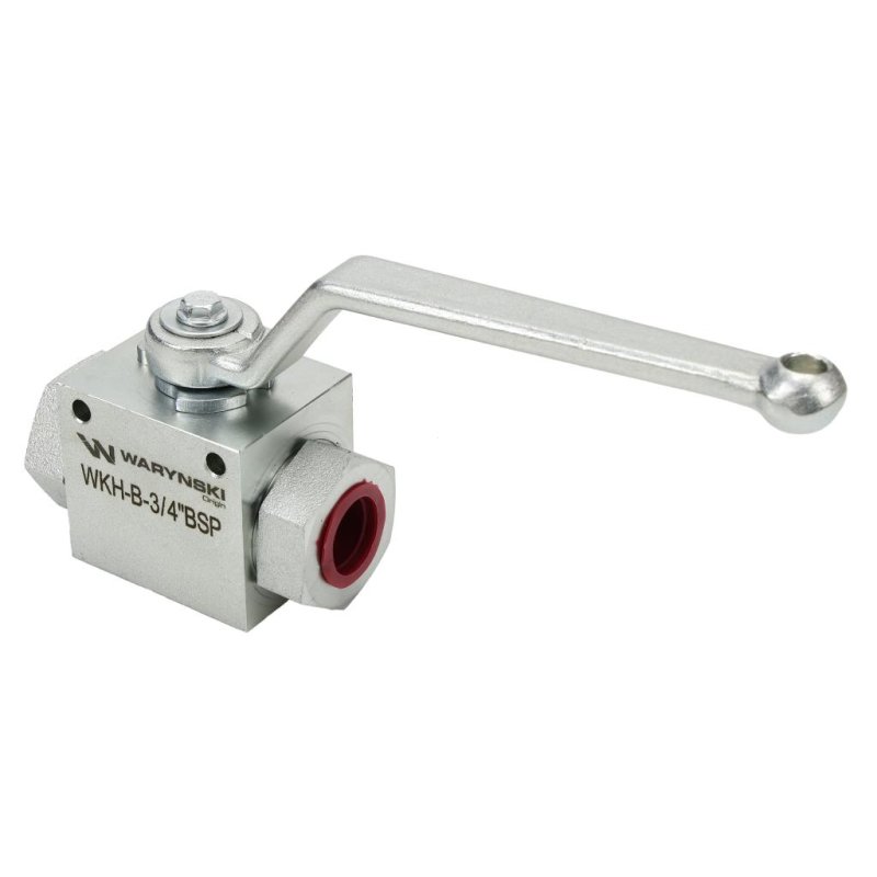 Zawór kulowy hydrauliczny 2-drogowy 2/2 - 3/4"BSP z otworami mocującymi 315 bar Waryński
