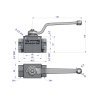 Zawór kulowy hydrauliczny 2-drogowy 2/2 - 3/4"BSP z otworami mocującymi 315 bar Waryński