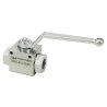 Zawór kulowy hydrauliczny 3-drogowy 3/2 - 3/4"BSP z otworami mocującymi 315 bar Waryński