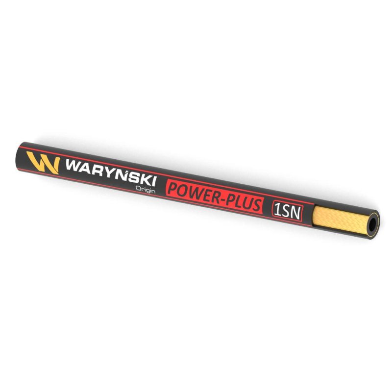 Wąż hydrauliczny do zakuwania POWER-PLUS Exceed EN 853 1SN DN32 1-oplotowy 100 Bar Waryński, (sprzedawane po 10)
