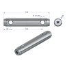 Sworzeń uniwersalny 2-otwory fi 12 25x100x147 TEGER