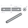 Sworzeń uniwersalny 2-otwory fi 12 25x166x210 TEGER
