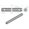 Sworzeń uniwersalny 2-otwory fi 12 25x210x254 TEGER