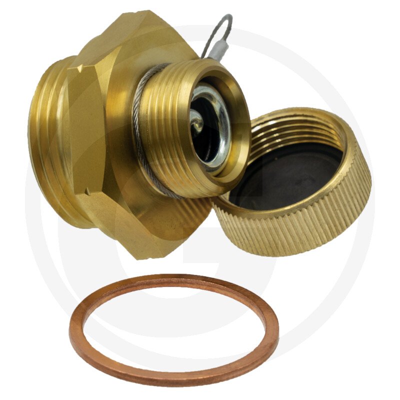 Zawór serwisowy oleju G 1” z linką