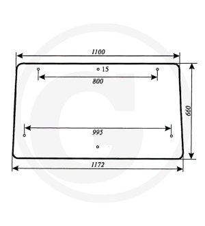 Szyba tylna górna 84368071