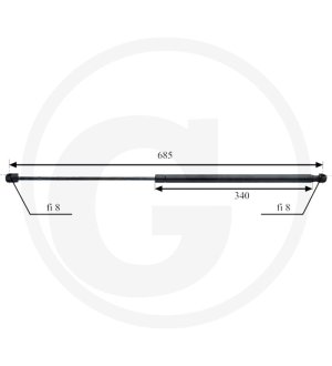 Sprężyna gazowa drzwi 53.369.911, 898211