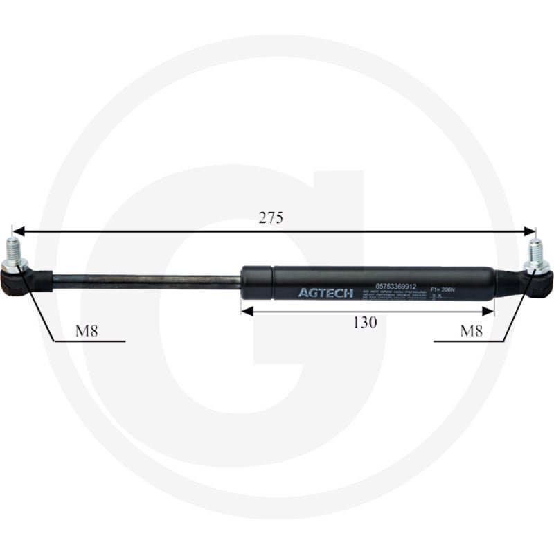 Sprężyna gazowa szyby tylnej 53.369.912