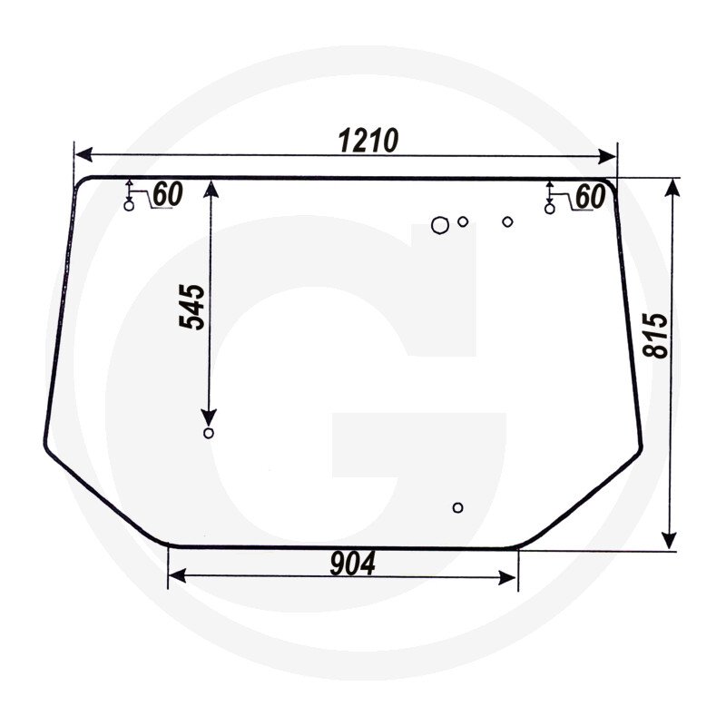 Szyba tylna górna 10368441