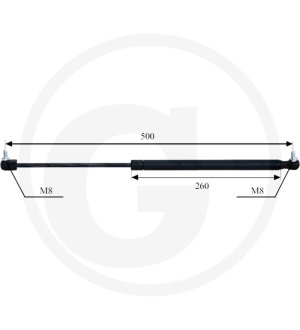 Sprężyna gazowa drzwi 3027 294 M 1 / 64013210, 897733