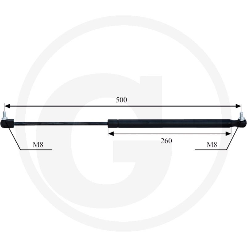 Sprężyna gazowa drzwi 3027 294 M 1 / 64013210, 897733