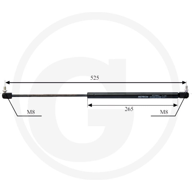 Sprężyna gazowa szyby tylnej 10368917, 896777