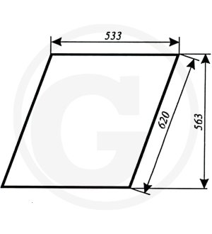 Szyba drzwi górna 83368023