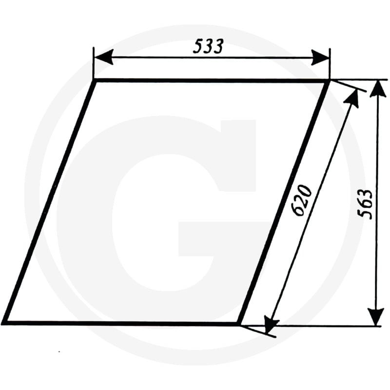 Szyba drzwi górna 83368023