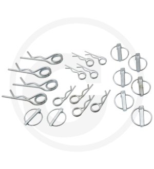 Zestaw zawleczek zatrzaskowych i sprężys