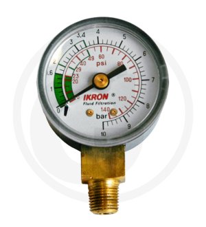 Manometr 0-10 bar z przyłączem na dole