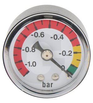 Manometr próżniowy -1 - 0 bar z przyłączem do tyłu
