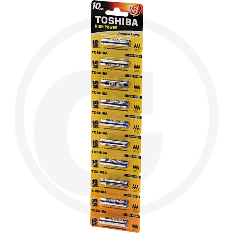 Bateria Alkaline HIGH POWER LR03 GCP BP10