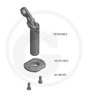 Sworzeń główny zaczepu - zestaw 02.480.012