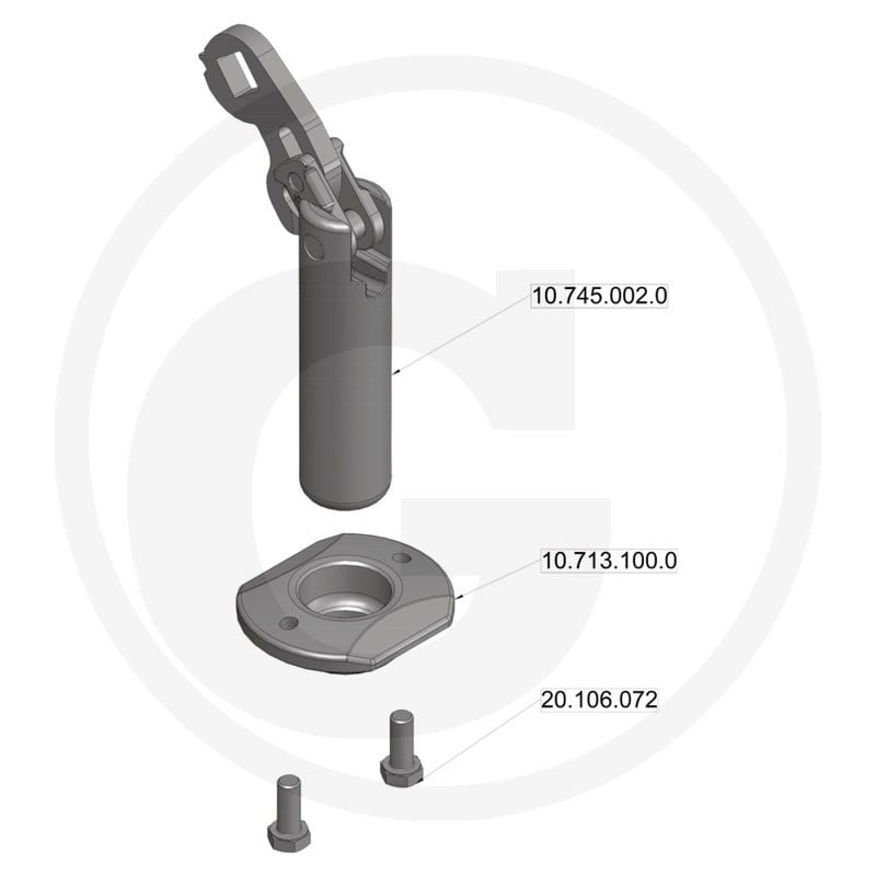 Sworzeń główny zaczepu - zestaw 02.480.012
