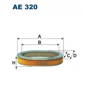 Filtr powietrza FILTRON AE 320