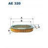 Filtr powietrza FILTRON AE 320