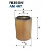 Filtr powietrza FILTRON AM 467